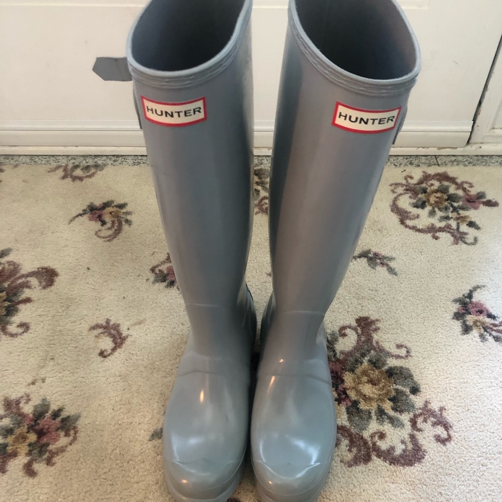 Blue Gloss Hunter Rainboots
